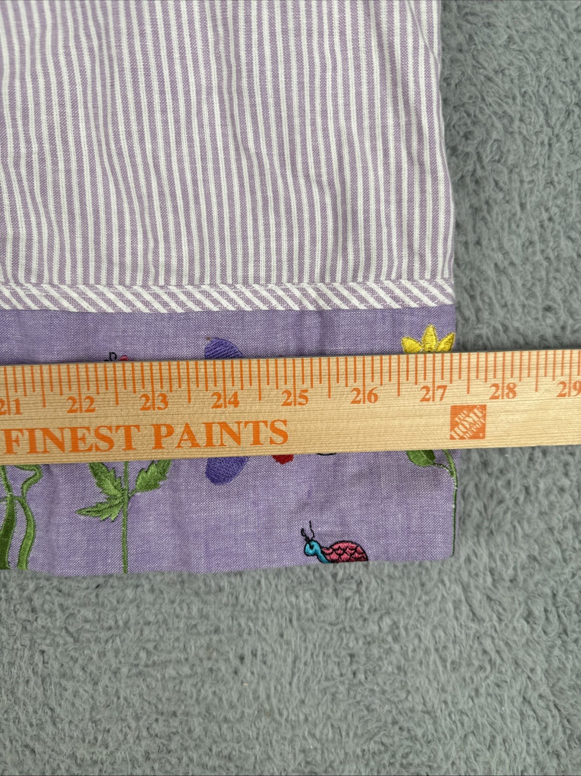 Quacker Factory Size S House Dress Purple Embroidered Garden Flowers Butterfly