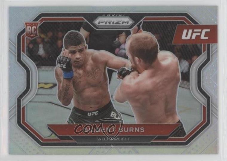 2021 Panini Prizm UFC Silver Prizm Gilbert Burns #178 mr1