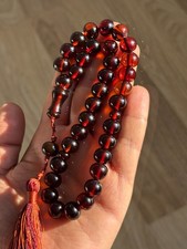Faturan Amber Rosary,LARGE SZE islamic beads Sandalous, Misbaha, Tasbih, tesbih