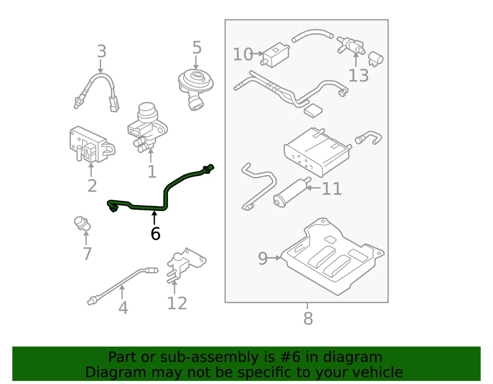 Tubo original Ford 3W7Z-9D477-BA Foto 2 de 4