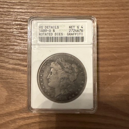 1889-O Morgan Silver Dollar Rotated Dies VG Details