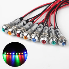 Linkstyle 8Mm 12V LED Indicator Light: 8PCS P...