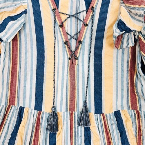 Ulla Johnson Leonie Striped Dress Size 2 Cotton Boho Cottagecore Prairie Summer - Picture 11 of 14