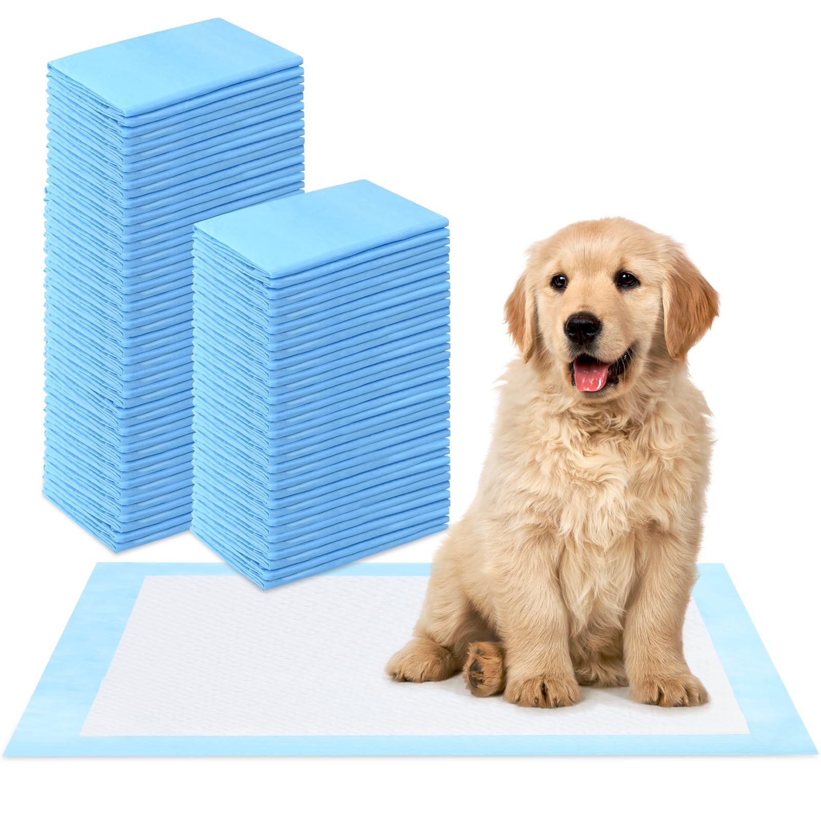 50 Tapis d'entraînement pour Chiots 60x60 cm en Tissu Non-Tissé Blanc