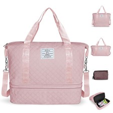 Travel Duffel Bags, Overnight Bags for women, Carry on Bag with Shoe Compartm...