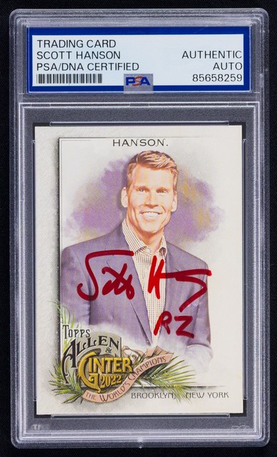 Scott Hanson Signed 2022 Topps Allen & Ginter Card #229 (PSA) NFL RedZone Host
