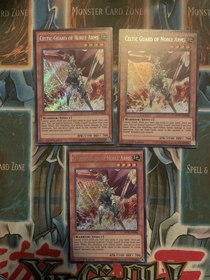 Yugioh 3x Celtic Guard of Noble Arms MVP1-ENS48 Secret Rare 1st Ed NM