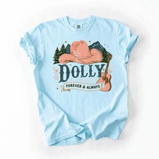 Dolly Forever and Always Shirt, Dolly Parton Memorial Tee, Pink Cowgirl Hat Wes