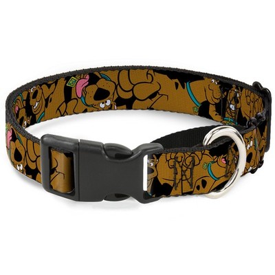 Plastic Martingale Collar Scooby Doo Stacked CLOSE-UP Black Small 9- (US IMPORT)