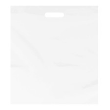 Plastic Bag with Die Cut Handle Bag 15"x18" White Plastic Merchandise Bags 10...