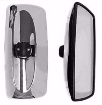 Aerodynamic 8x17 Chrome Mirror Universal Fit for Semi Trucks-image