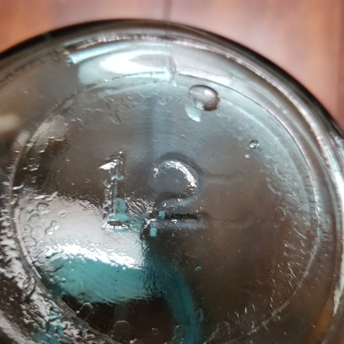 Antiguo par de frascos de albañil perfectos de bola 1900-1923 Qt y Pt con tapas de zinc azul verdadero - Imagen 13 de 13