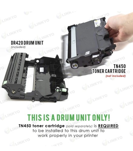 LINKYO Reemplazo de unidad de tambor compatible para Brother DR420 DR-420 - Picture 2 of 5