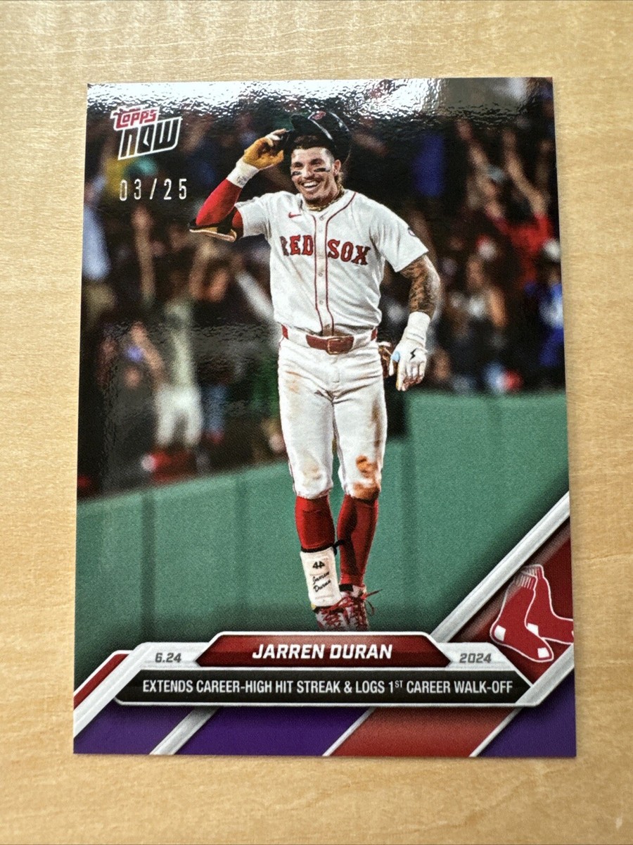 2024 MLB Topps NOW 342 JARREN DURAN WALK OFF BOSTON RED SOX PURPLE
