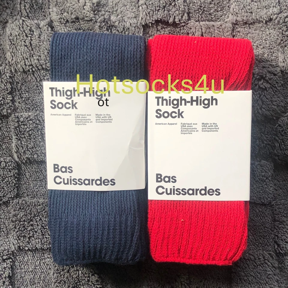 Винтажные носки до бедра American Apparel в полоску однотонные выше колена распроданы - Изображение 3 из 3