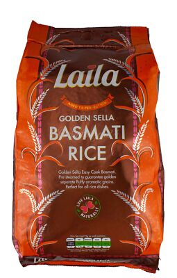 Laila Golden Sella Basmati Reis   10 kg Basmatirice Polo Biryan Berenj Lecker