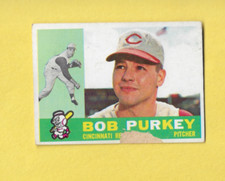 1960 Topps Bob Purkey #4 Cincinnati Reds GVG/EX Paper lost front FREE SHIPPING