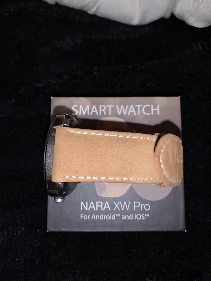 Xlyne Nara XW Pro Gehäuse silber Lederarmband braun Fitnesstracker - NEU X-Watch, Foto 4 von 5