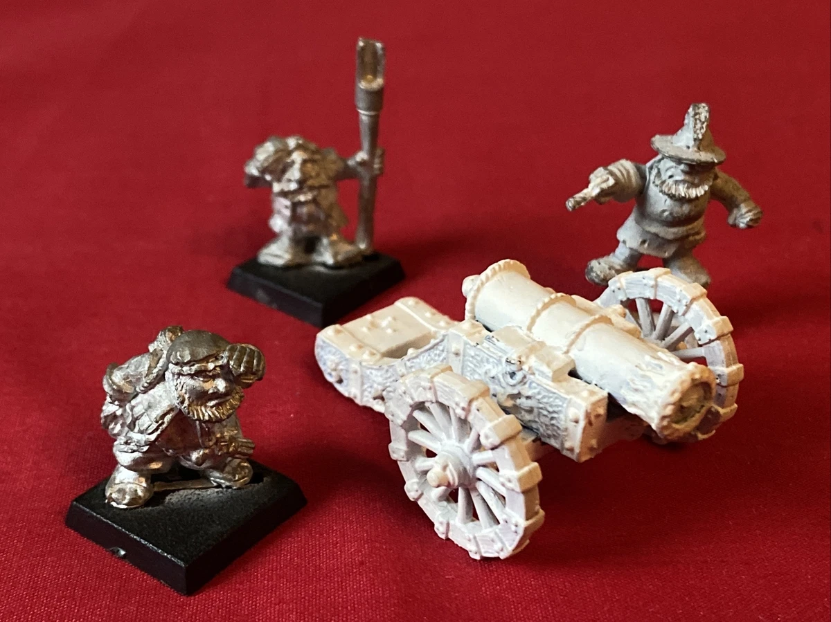 Citadel Warhammer OOP - Canon à Flamme Nain 0834 + Unités - Metal - TBE