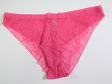 NEW Victoria's Secret VINTAGE 2012 2010s Pink Lace Cheekini Panty SMALL