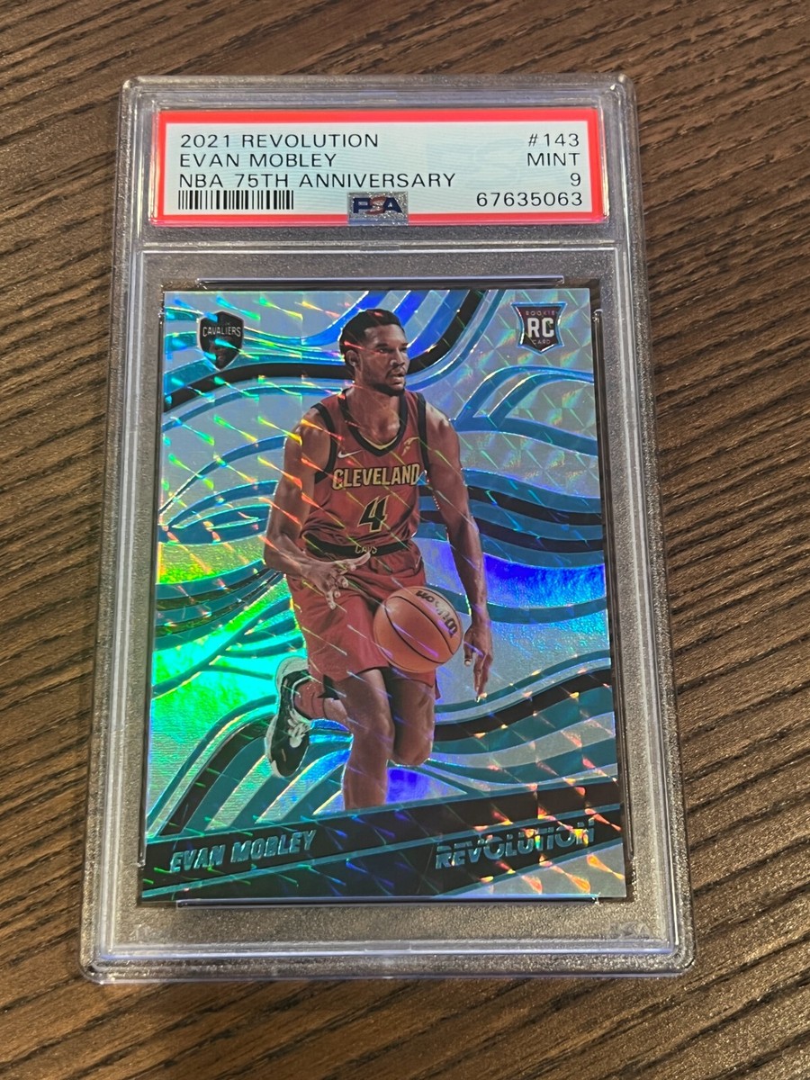 PSA 9 2021-22 Panini Revolution Evan Mobley NBA 75th Anniversary 
