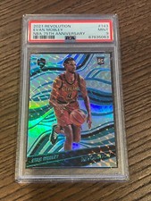 PSA 9 2021-22 Panini Revolution Evan Mobley NBA 75th Anniversary RC #143 /75