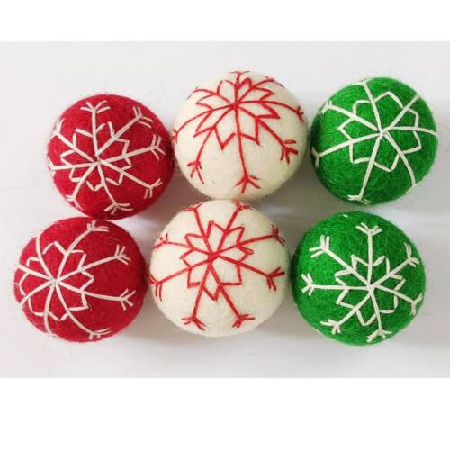 120 pièces 4 cm décoration de Noël flocons de neige pom pom pom boules feutrées guirlande fabrication  - Photo 1 sur 1