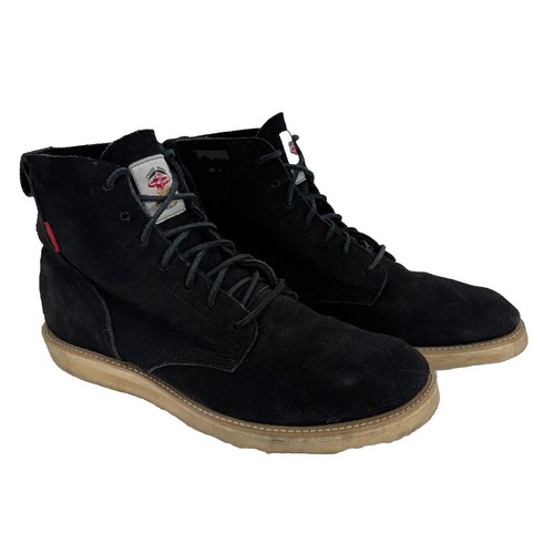 Mens Vintage Gorilla Lace Up Black Leather Work Boots 9.5 EE NEW