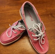 Sperry Top Sider Women Size 5 Bluefish Boat Shoes Comfort Pink Zebra