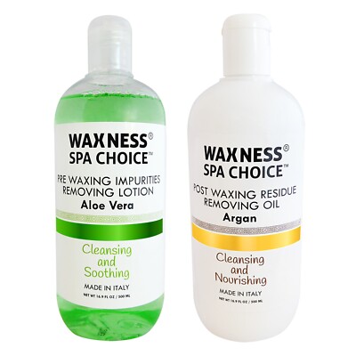 Waxness Spa Choice Pre Waxing Lotion Aloe Vera & Post Waxing Argan Oil