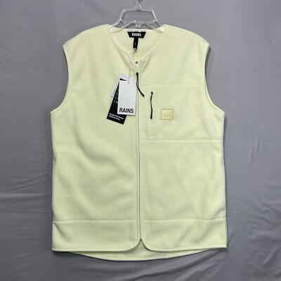 $140 NEW RAINS Water Repellant Technical Fleece Vest Men s L Large Unisex Straw