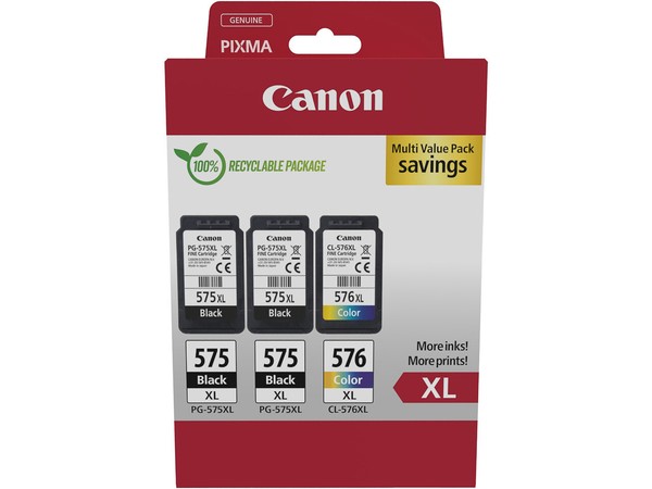 Canon CL-576XL Color, 2X PG-575XL Schwarz Pixma Tr 4750 TS3550, 5437C004-image