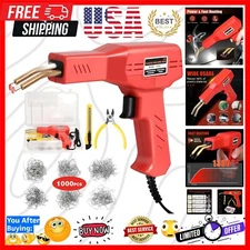 Stainless Steel Plastic Welder with 1000 Staples - Ideal for Bumpers & More