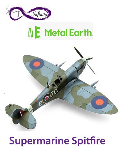 Metal Earth Supermarine Spitfire Plane Fascinations 3D Model DIY Kit ME1005 Gift - Picture 4 of 10