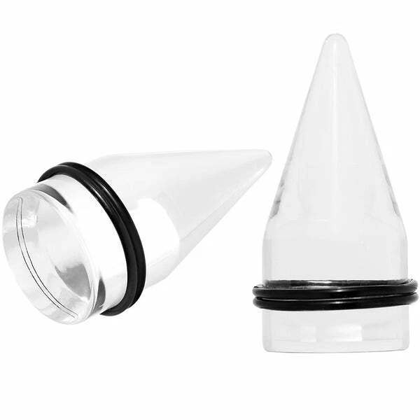 1x 1,6 mm-30 mm Grande Gran Calibre Acrílico Estirador Pico Cónico Oreja Tapón Expansor Foto 2 de 4