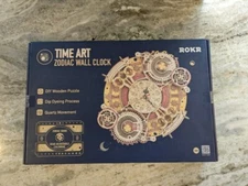 ROKR 3D Wooden Puzzle Kit Time Art Zodiac Wall Clock LC601