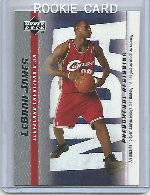 LeBRON JAMES RC 2003 04 UPPER DECK PHENOMENAL BEGINNING ROOKIE CARD 15 