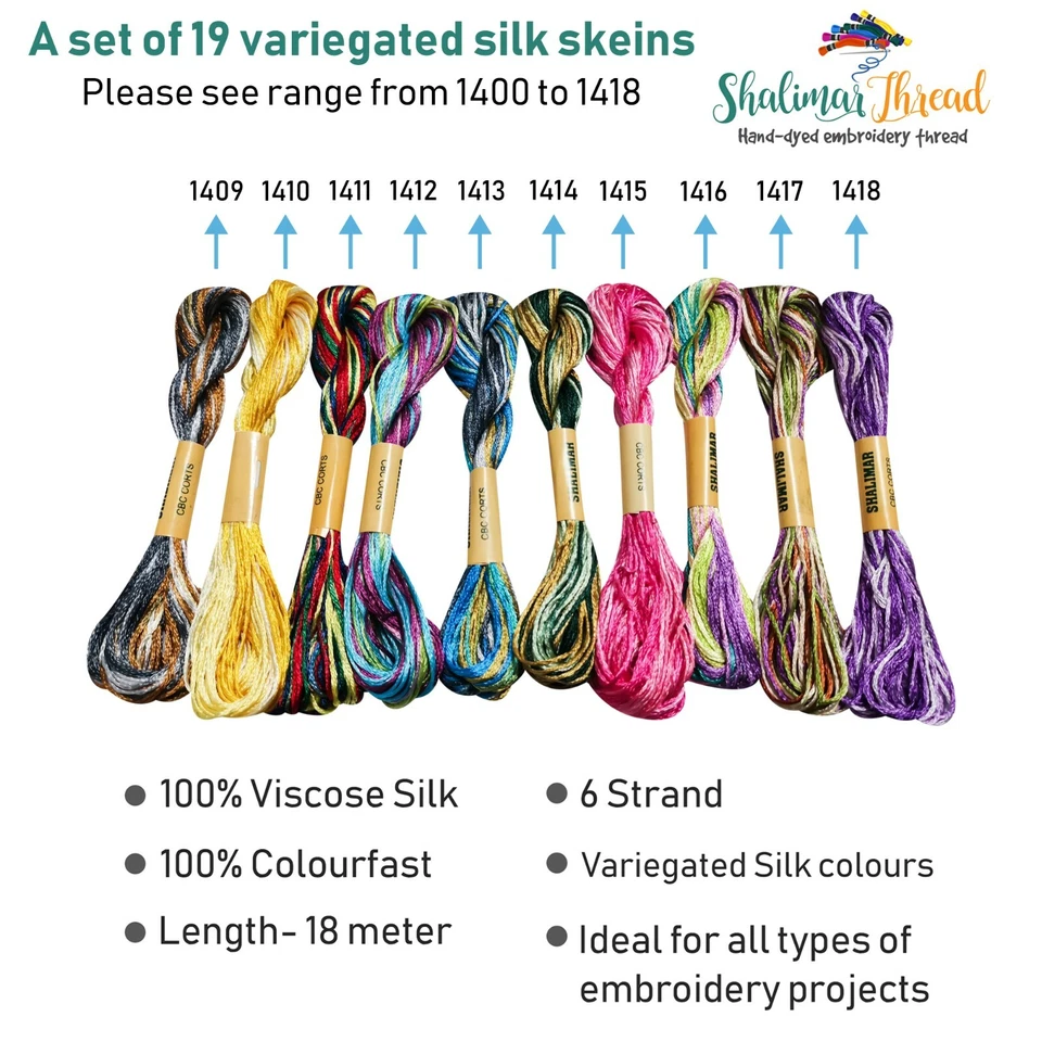 Silk Embroidery Thread, Embroidery Floss, Cross Stitch Thread, Multi purpose - Image 2 of 4