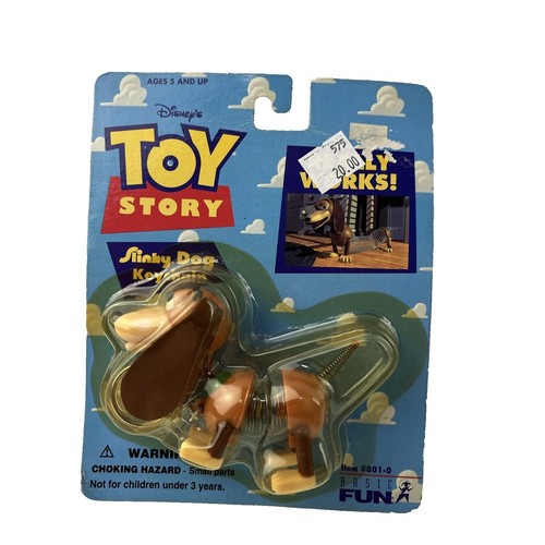 Original 1996 Toy Story 1 Slinky Jr. Dog Pull Toy and Slinky Dog