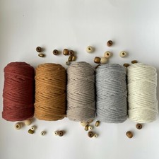 5 mm Macrame Cotton cord, Single twisted 50 Yard Macrame cord, macrame rope Yarn