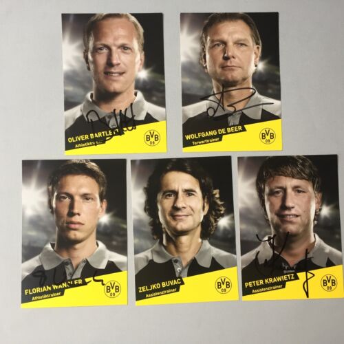 5 x Funktionsteam Borussia Dortmund  signed 5 Autogrammkarten 10 x 15  - Bild 1 von 1
