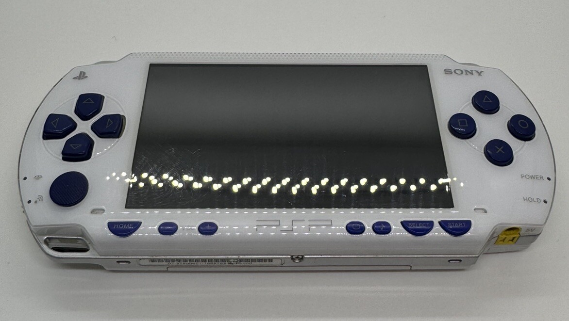 Sony PlayStation Portable PSP 1000 White Console Buttons Custom Charger