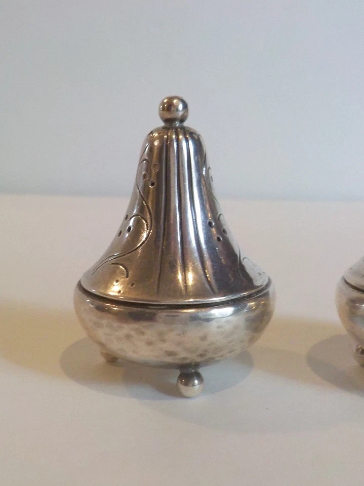 Par de saleros y pimenteros de plata esterlina Georg Jensen Denmark #433 Foto 4 de 4