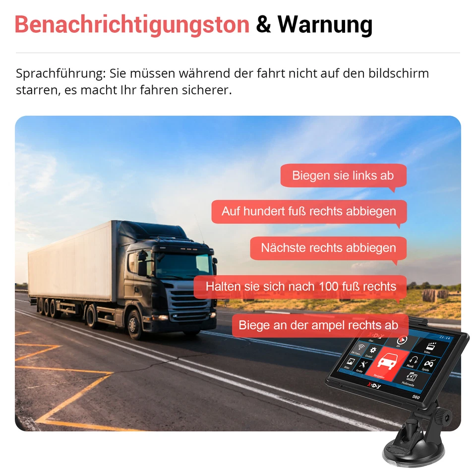 XGODY 5''/7''/9'' Zoll PKW KFZ GPS Navi Auto Navigationsgerät 48 Länder EU Karte - Bild 2 von 4