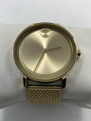 Movado Bold Evolution Gold Stainless Steel Mesh Men display picture 2