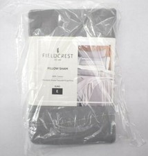 Fieldcrest Quilted Euro Square Throw Pillow Sham Gray One Size 26" x 26"