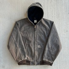 Carhartt J25 CHT brown hooded work wear jacket