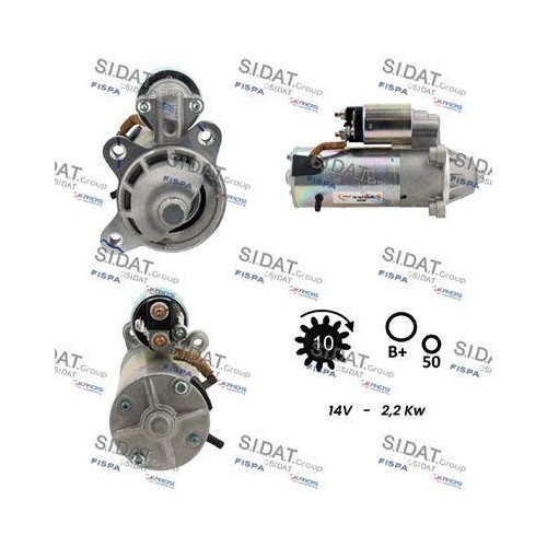 Démarreur Sidat S12VS0023 pour résoudre les problèmes d'allumage de votre Ford