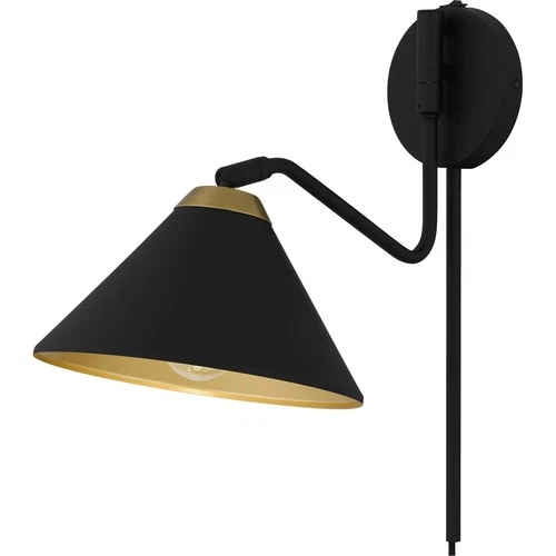 Matte Black  Wall Sconce from the Alscott Collection - Picture 1 of 7