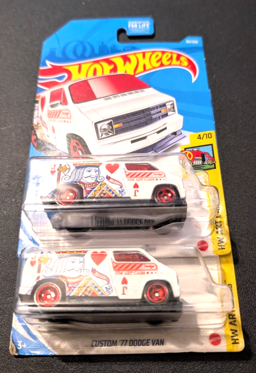 2020 Hot Wheels custom 77 dodge van Treasure Hunt #65/250 HW white